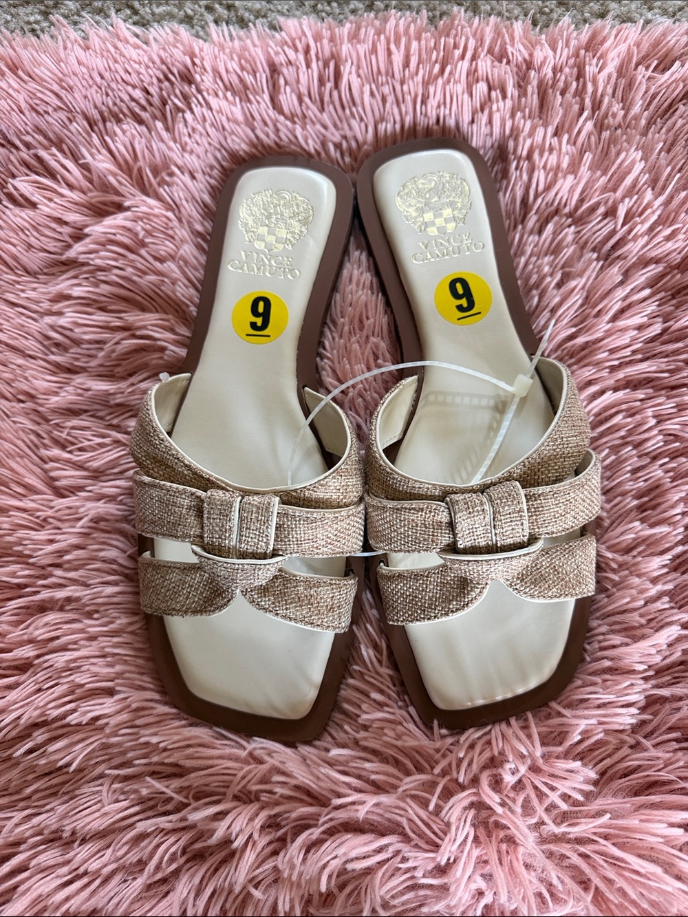 Vince Camuto slide sandals.